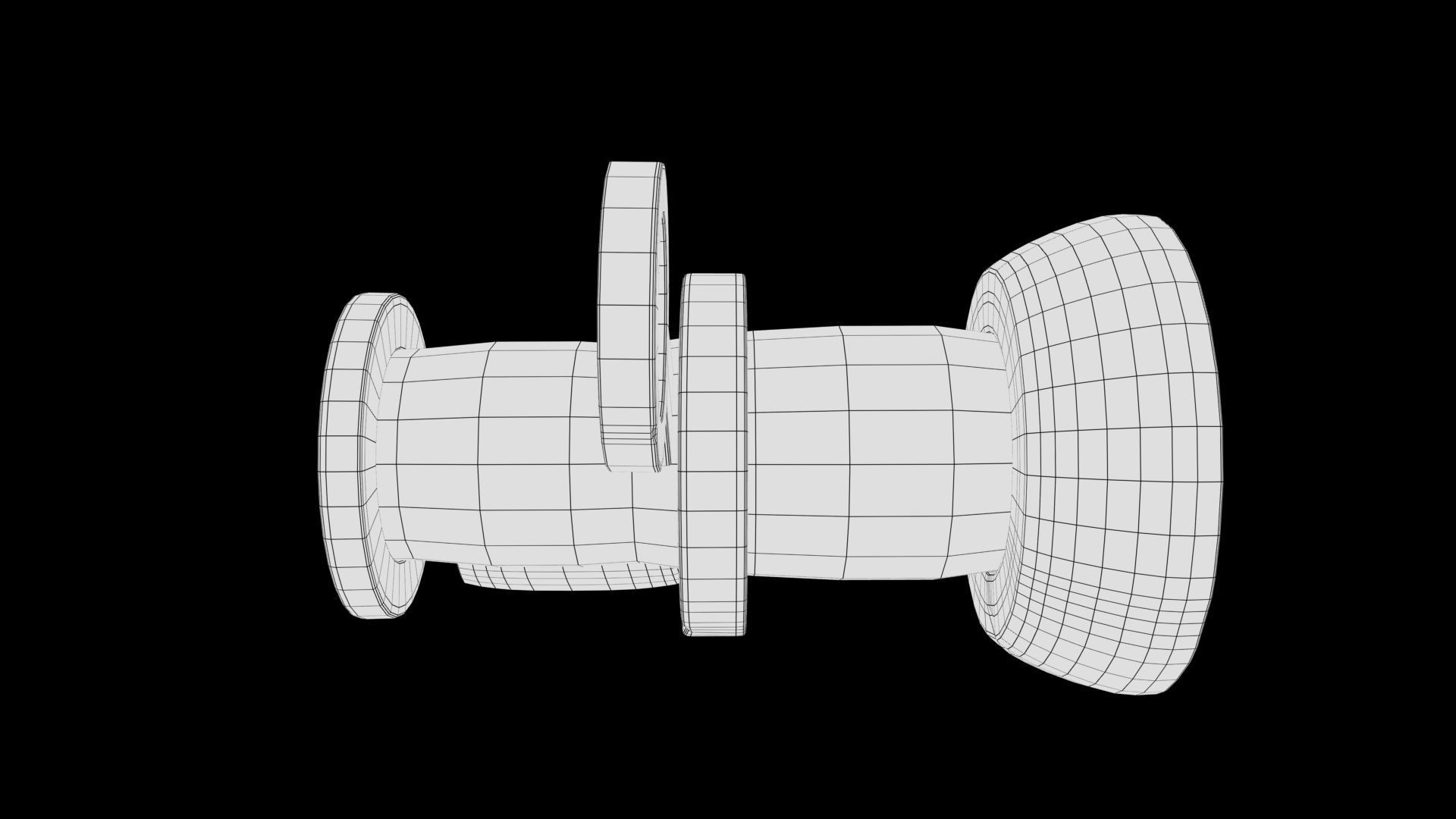 Stylized cannon Low-poly 3D model_8