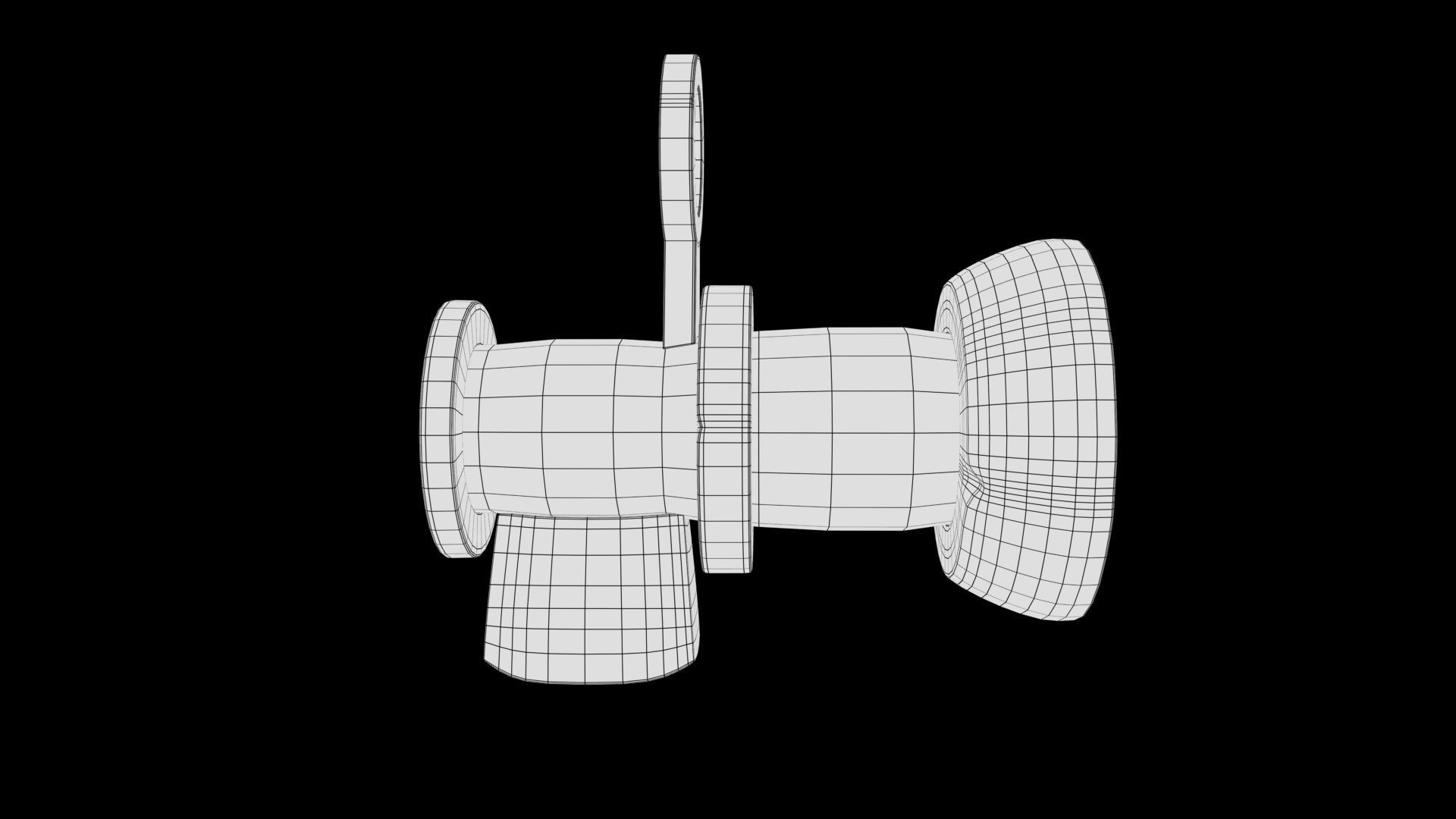 Stylized cannon Low-poly 3D model_6