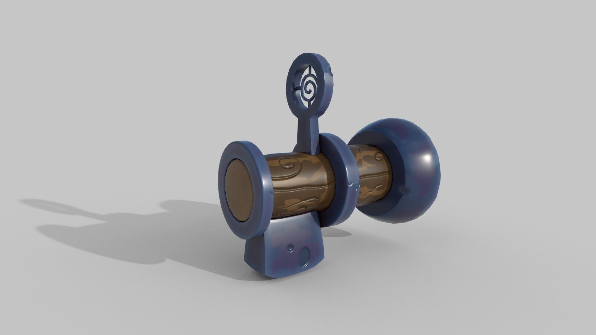 Stylized cannon Low-poly 3D model_2