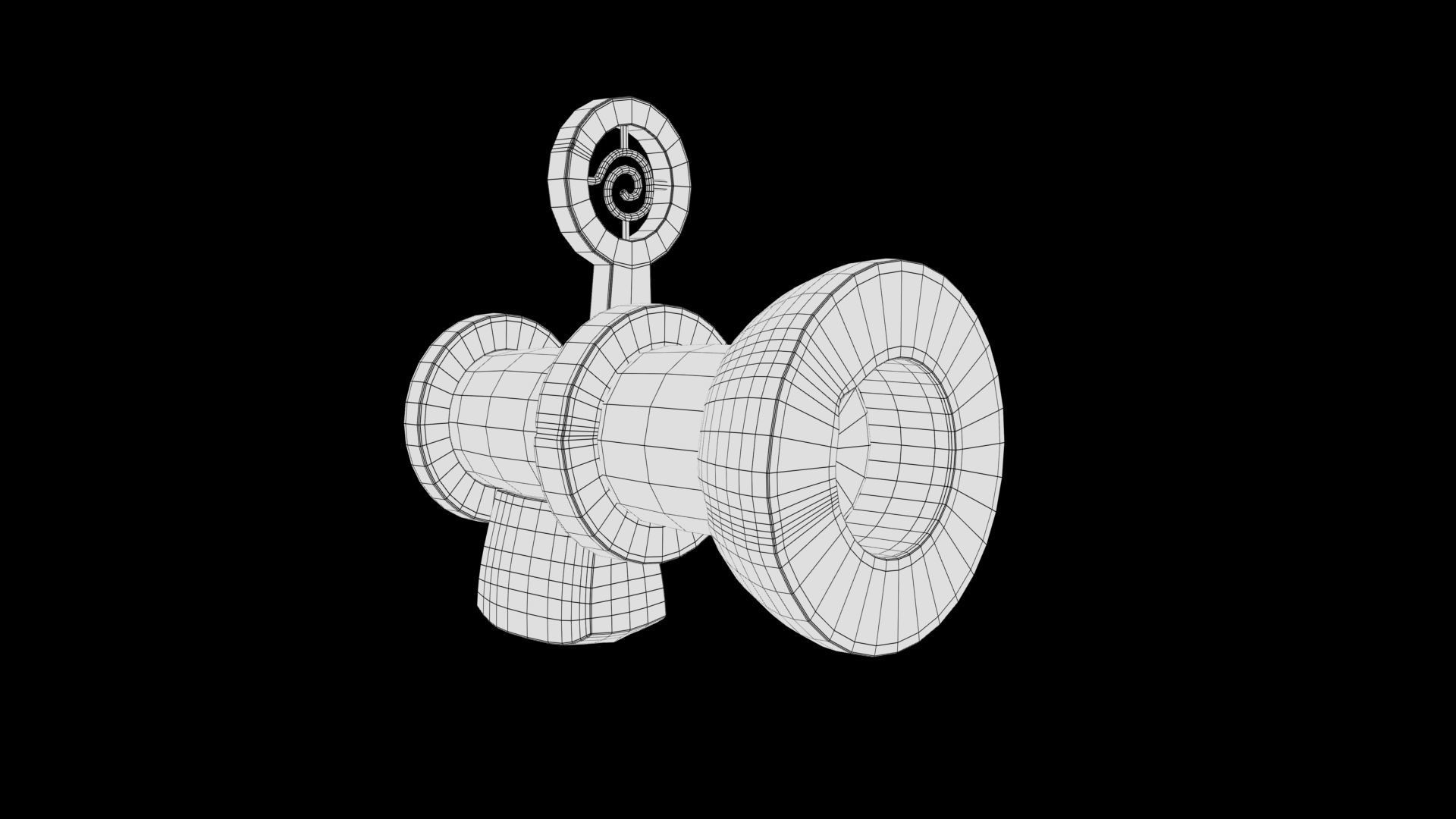 Stylized cannon Low-poly 3D model_5