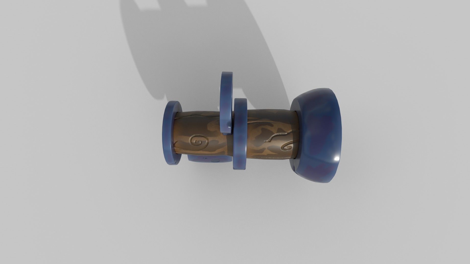 Stylized cannon Low-poly 3D model_3