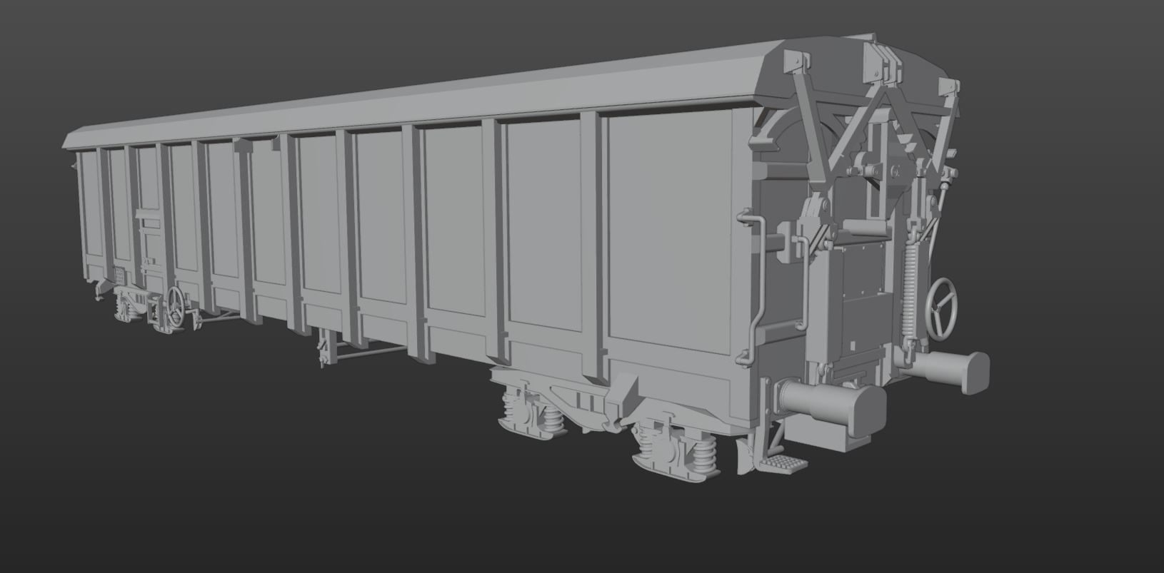 Pre supported H0 1-87 scale Tamns 9850 with swiveling roof 3D print model_10