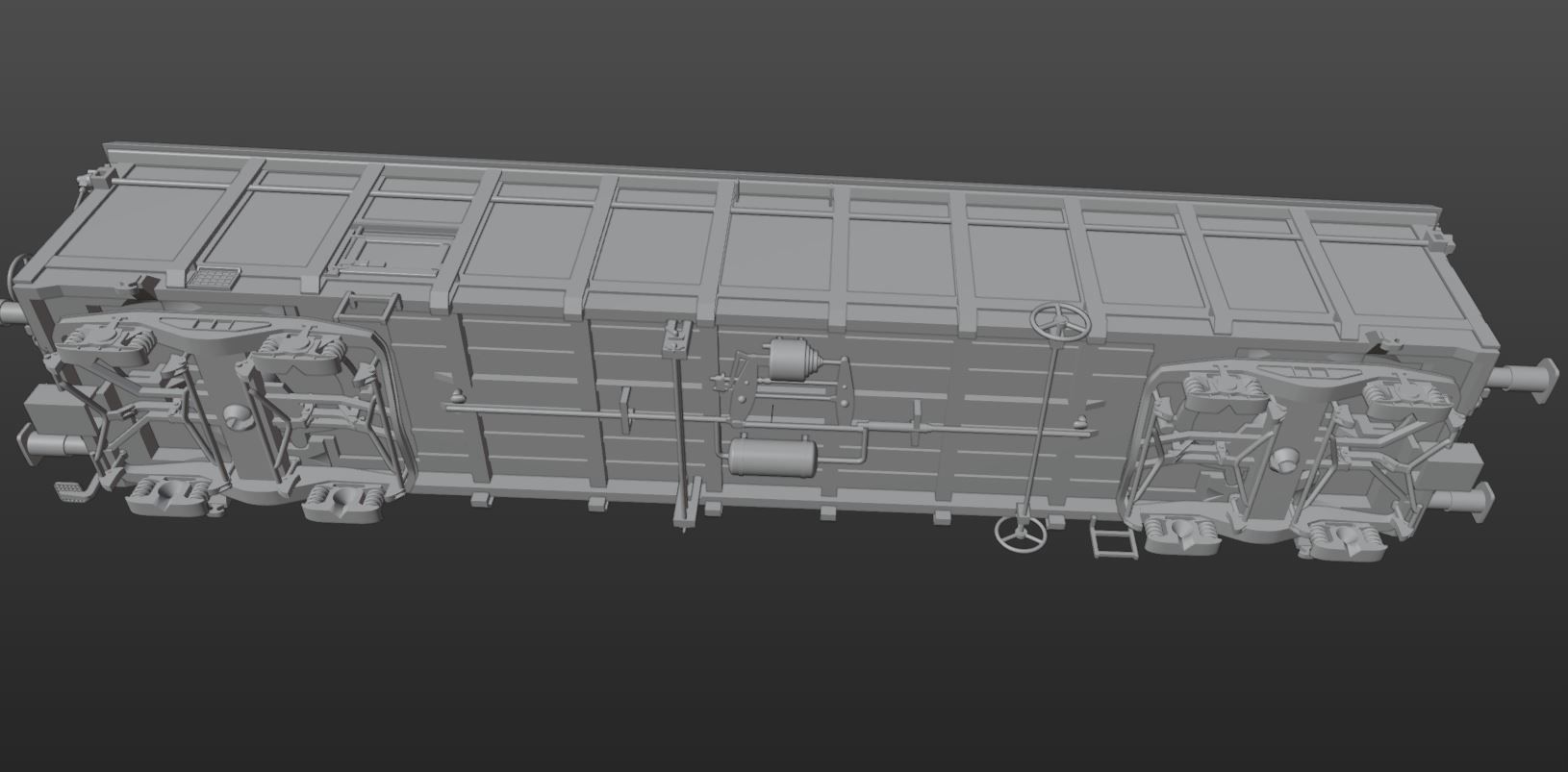 Pre supported H0 1-87 scale Tamns 9850 with swiveling roof 3D print model_7