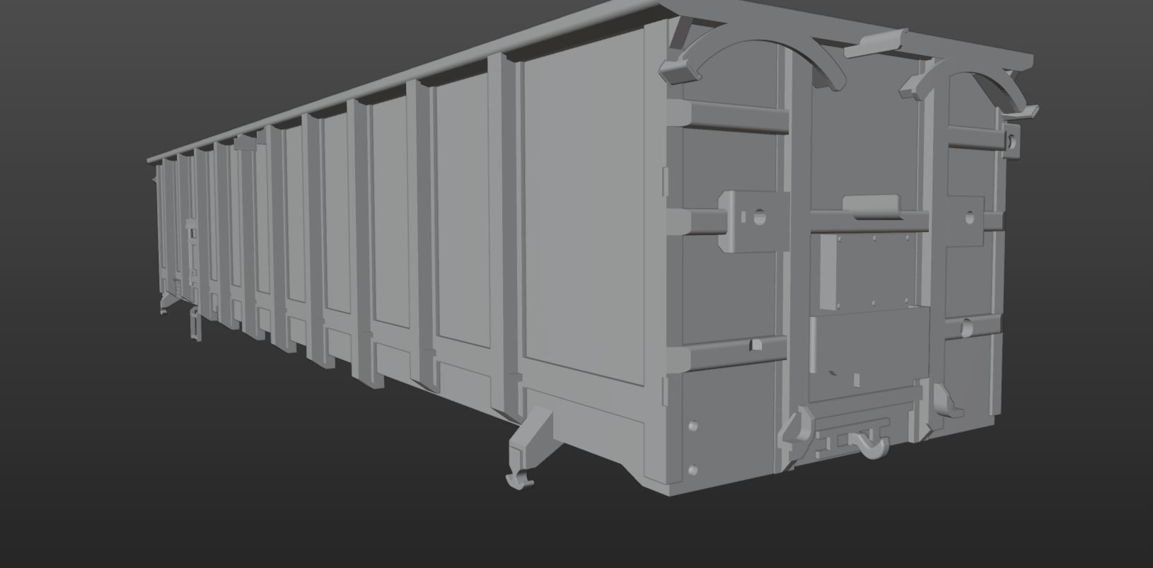Pre supported H0 1-87 scale Tamns 9850 with swiveling roof 3D print model_11