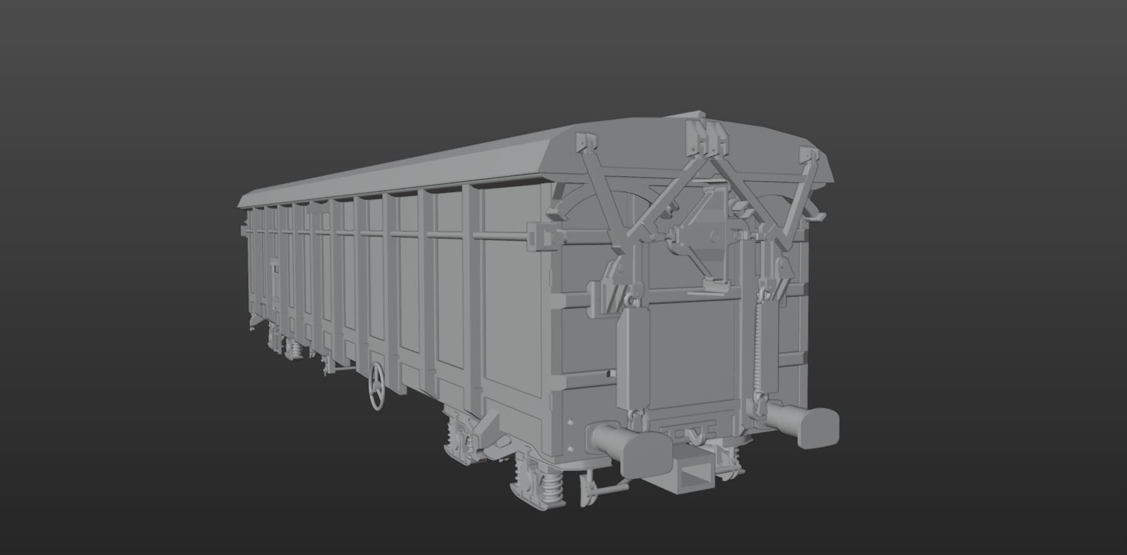 Pre supported H0 1-87 scale Tamns 9850 with swiveling roof 3D print model_9