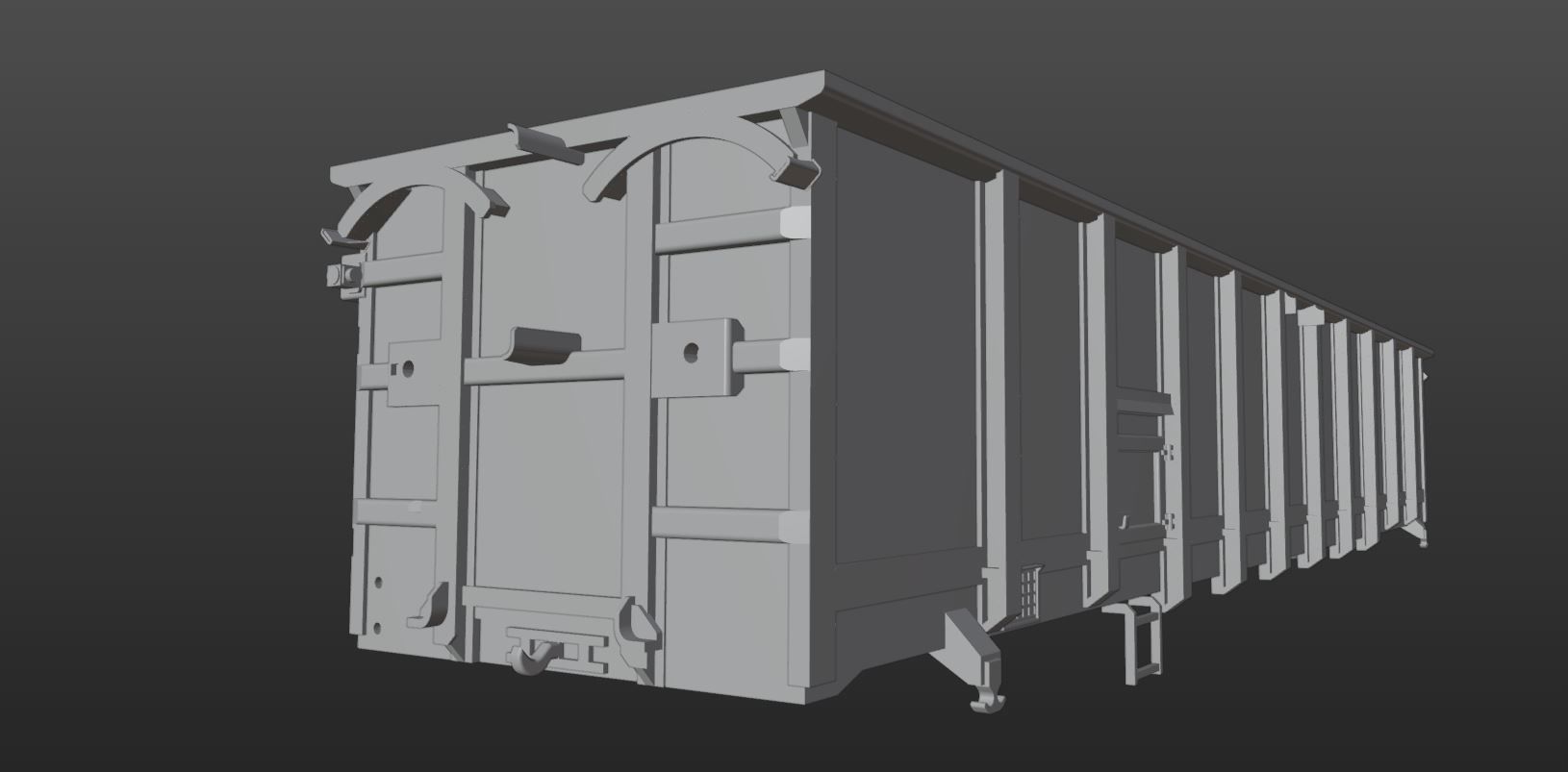Pre supported H0 1-87 scale Tamns 9850 with swiveling roof 3D print model_12