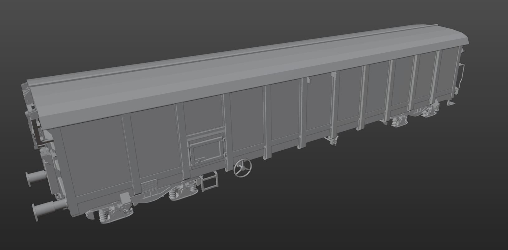 Pre supported H0 1-87 scale Tamns 9850 with swiveling roof 3D print model_6