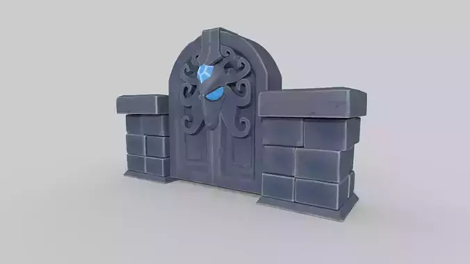Stylized Gate Low-poly 3D model