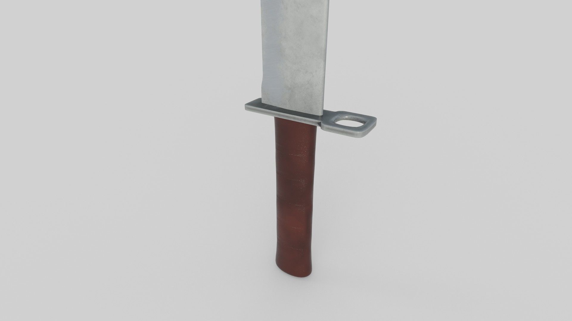Knife samurai sword Low-poly 3D model_3