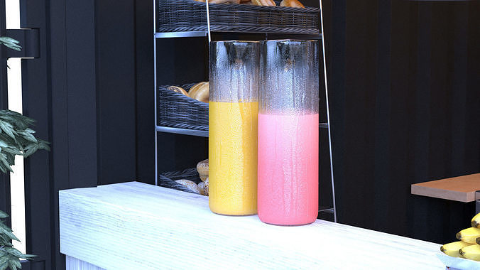 Container Juice Cafe 3D model 7