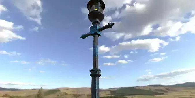 BabyBlue Rusty Street Lamp 