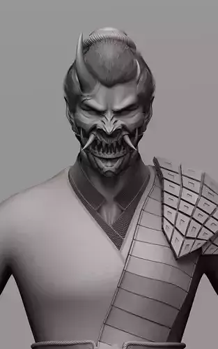 The master of death with oni mask 