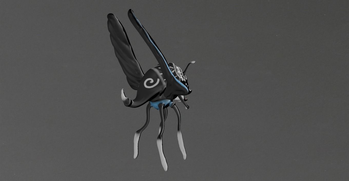 insect flying Low-poly 3D model_5