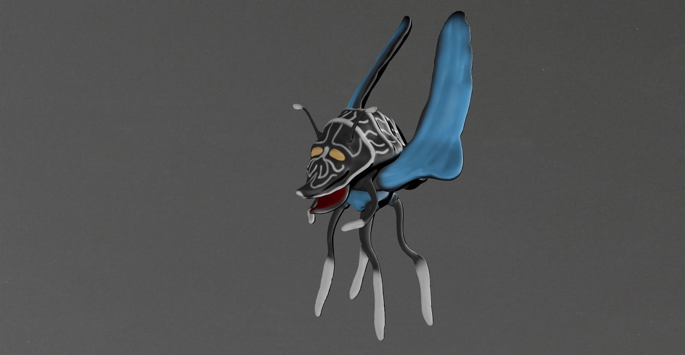 insect flying Low-poly 3D model_16