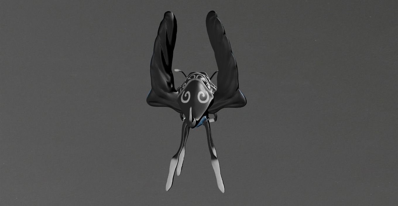 insect flying Low-poly 3D model_8