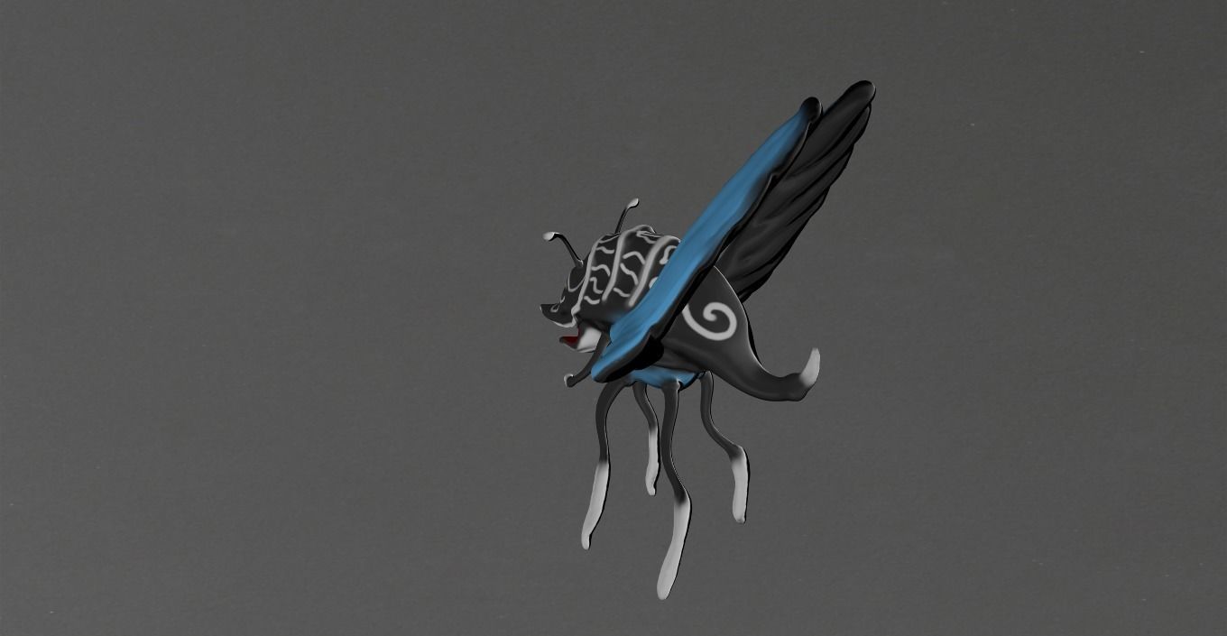 insect flying Low-poly 3D model_13