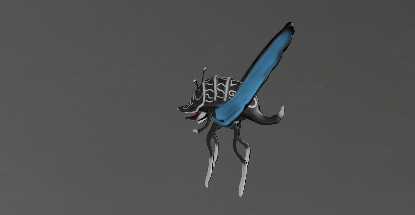 insect flying Low-poly 3D model_14