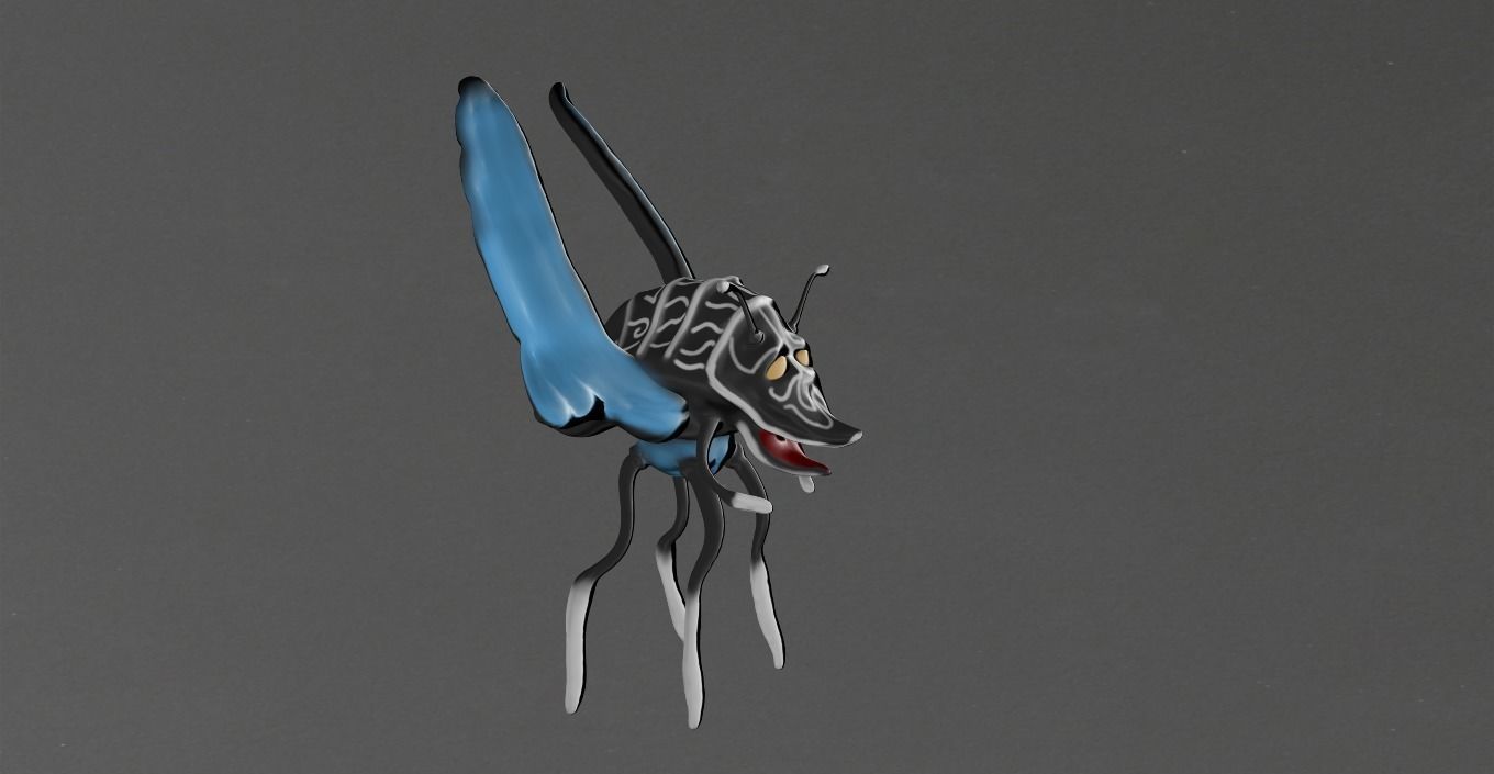 insect flying Low-poly 3D model_21