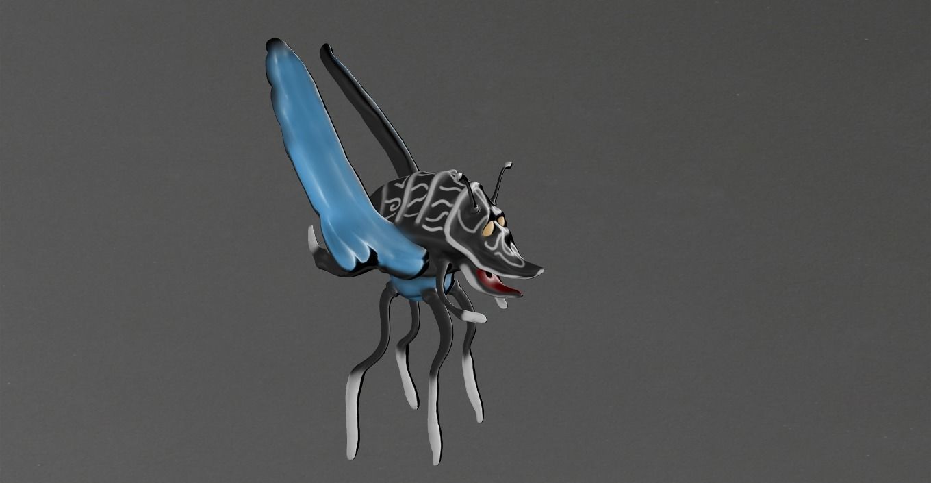 insect flying Low-poly 3D model_22