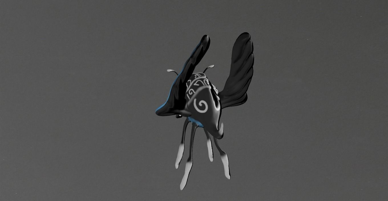 insect flying Low-poly 3D model_10