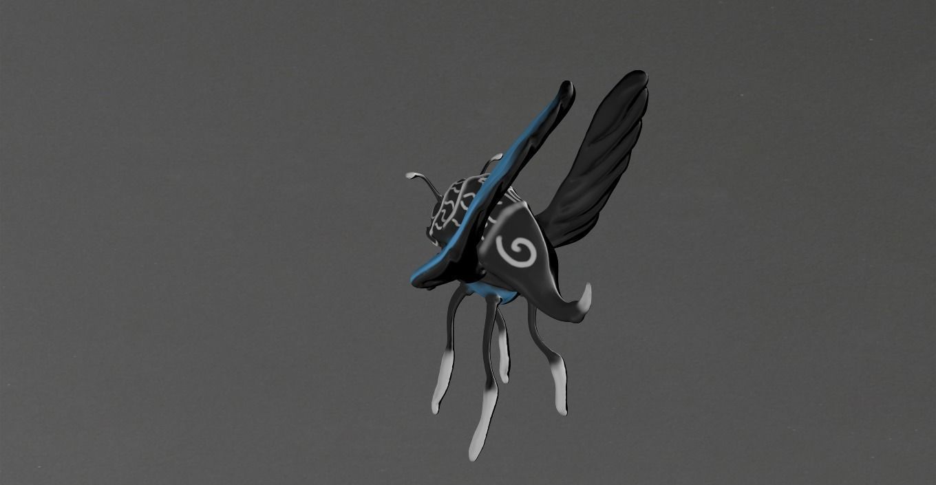 insect flying Low-poly 3D model_12