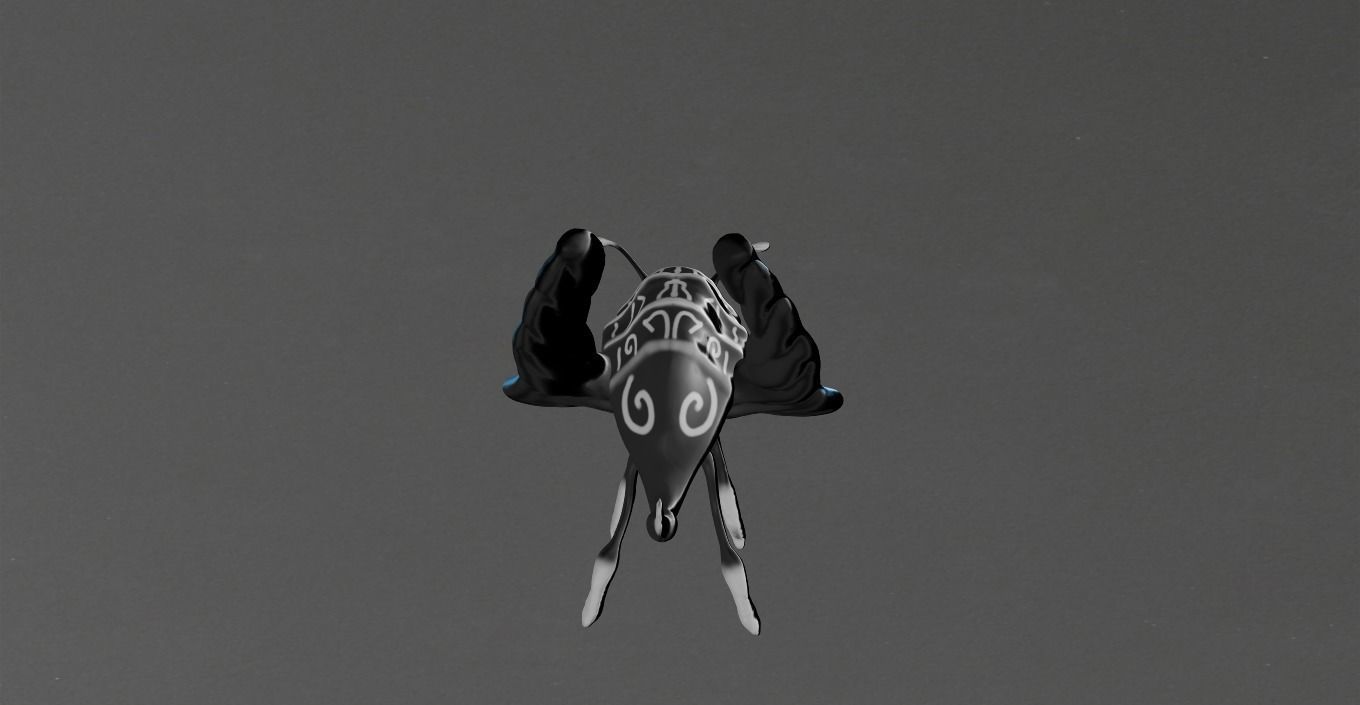insect flying Low-poly 3D model_9