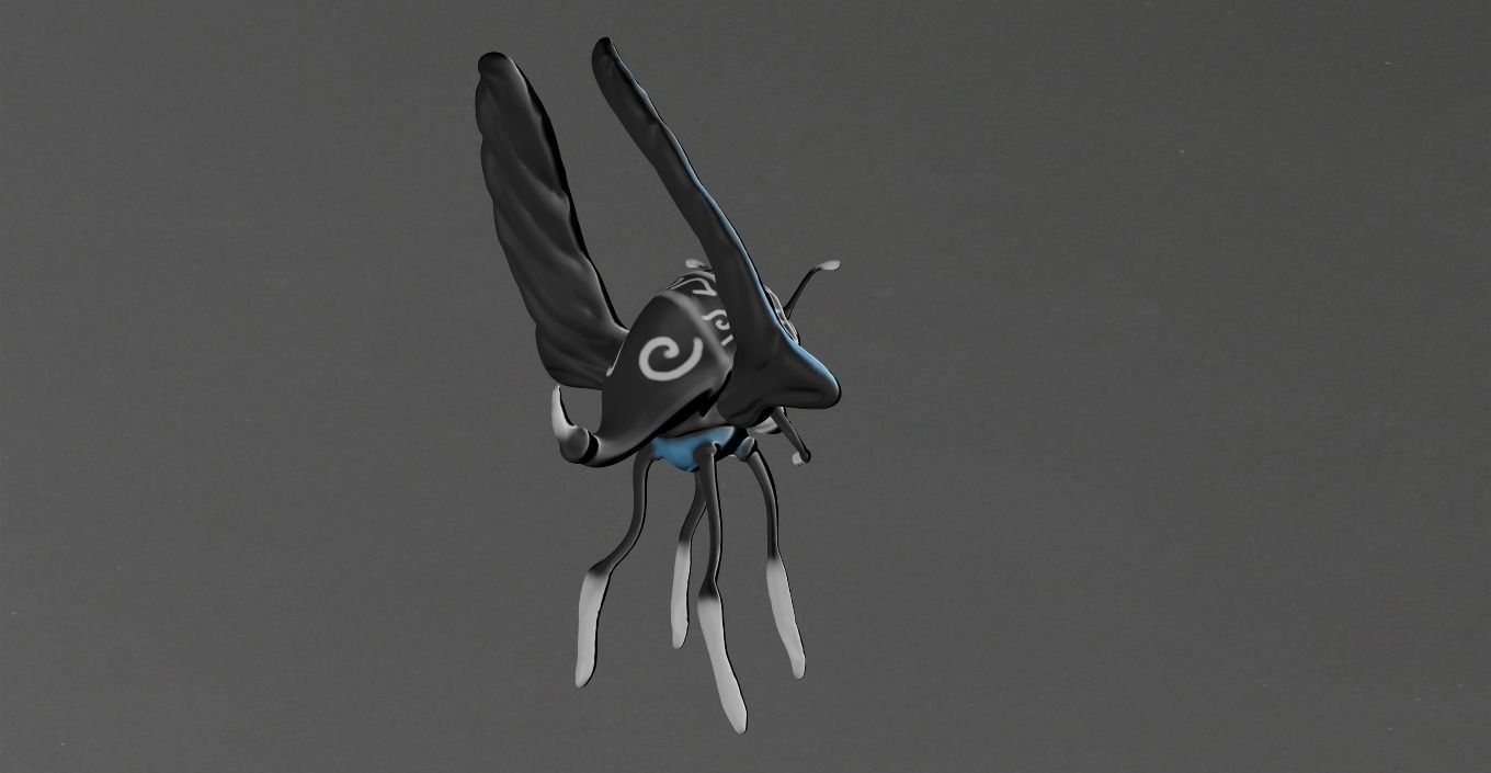 insect flying Low-poly 3D model_6