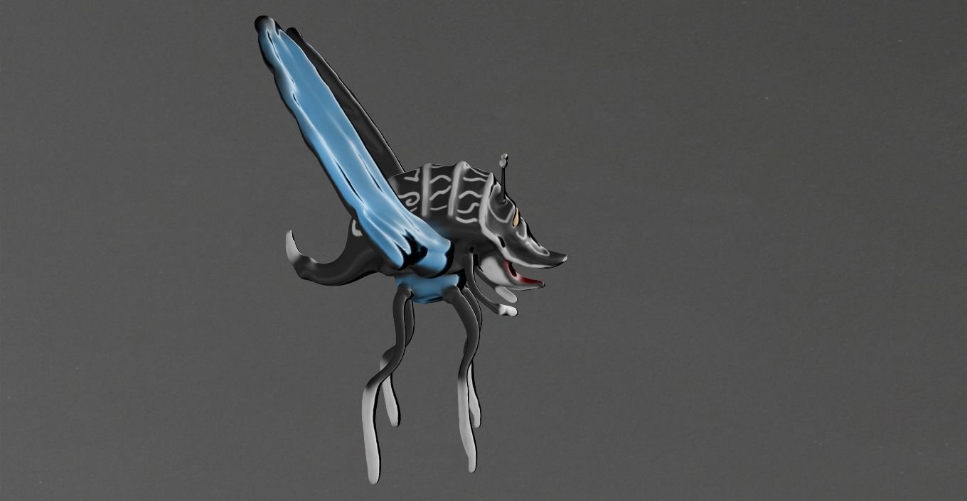 insect flying Low-poly 3D model_25