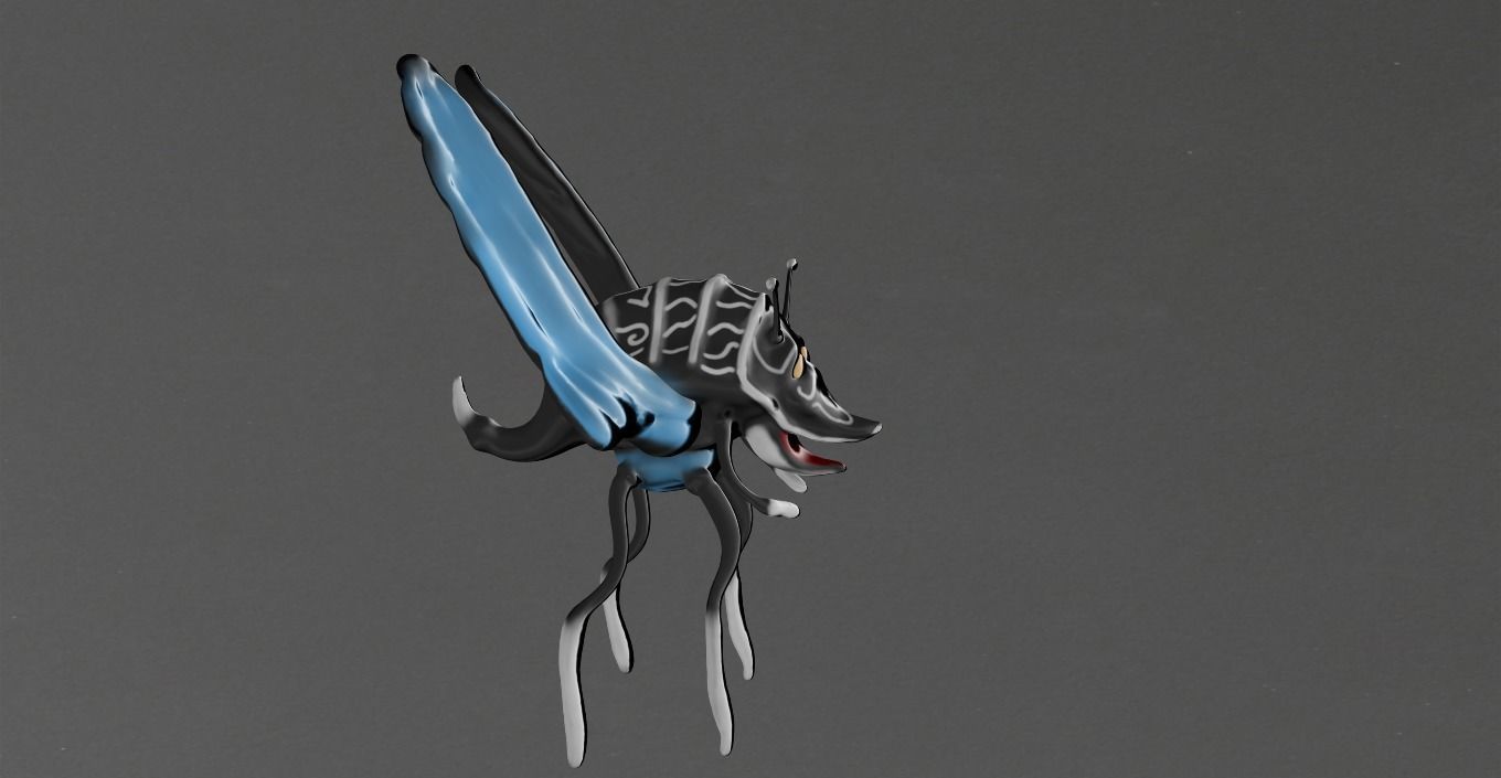 insect flying Low-poly 3D model_24