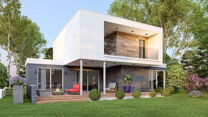 SCENE LUMION 11 AND ABOVE box house BY YOGA4ARCH  3D model 4