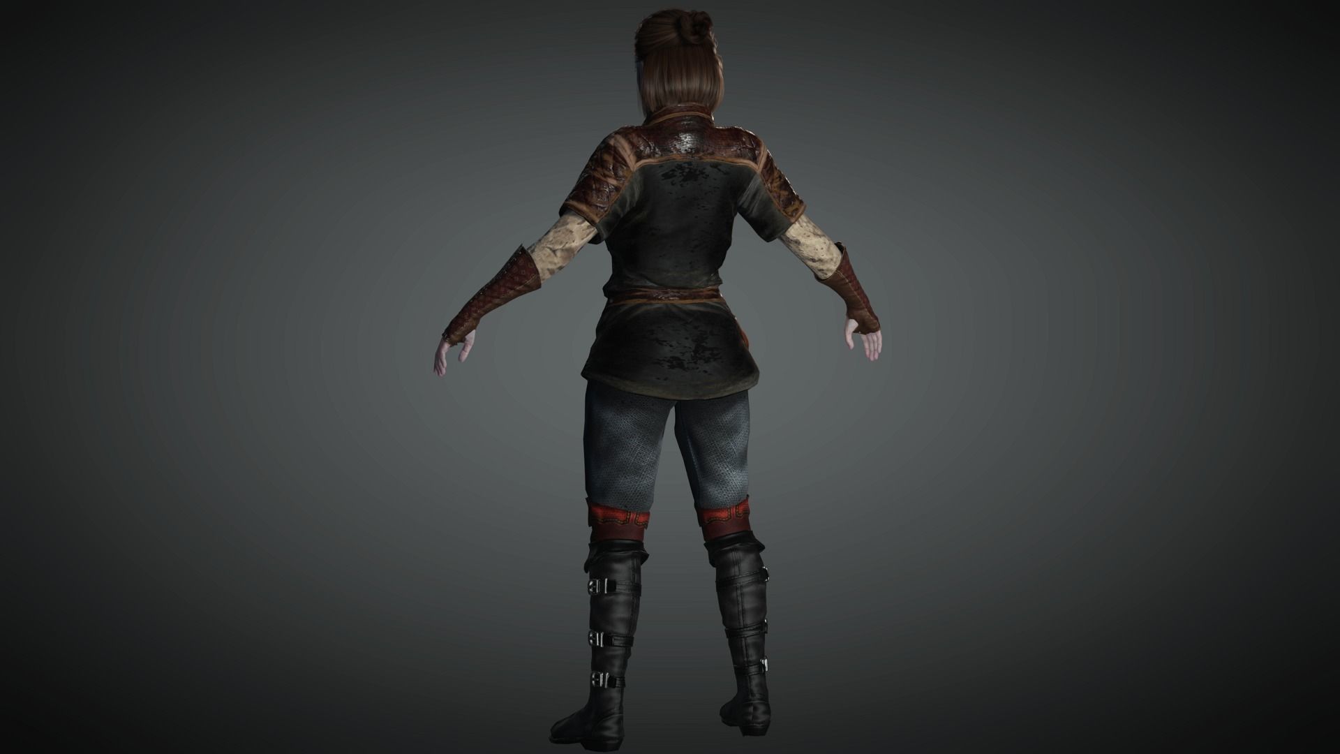 AAA Fantasy Female Character 19 Low-poly 3D model_18