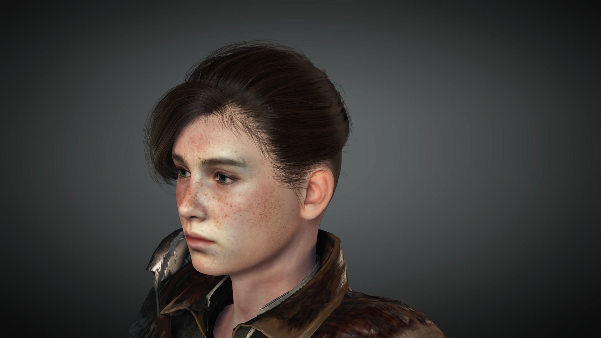 AAA Fantasy Female Character 19 Low-poly 3D model_40