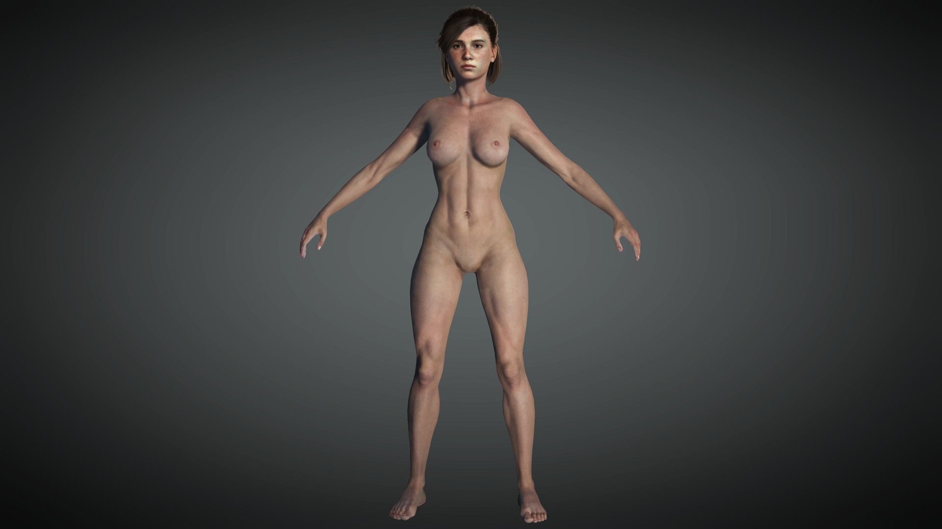 AAA Fantasy Female Character 19 Low-poly 3D model_13
