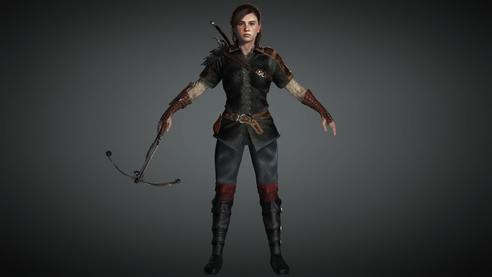 AAA Fantasy Female Character 19 Low-poly 3D model_1