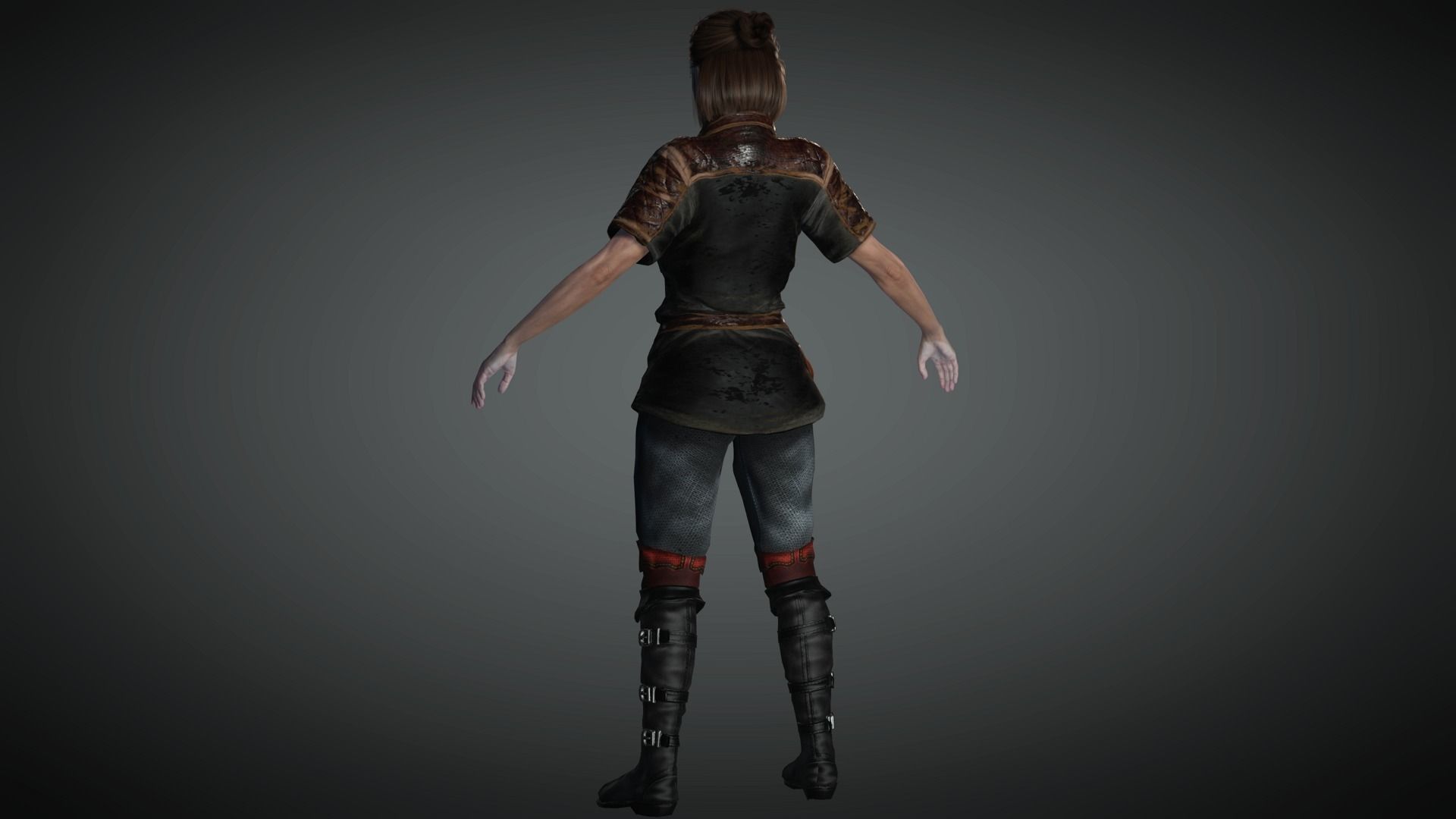 AAA Fantasy Female Character 19 Low-poly 3D model_20