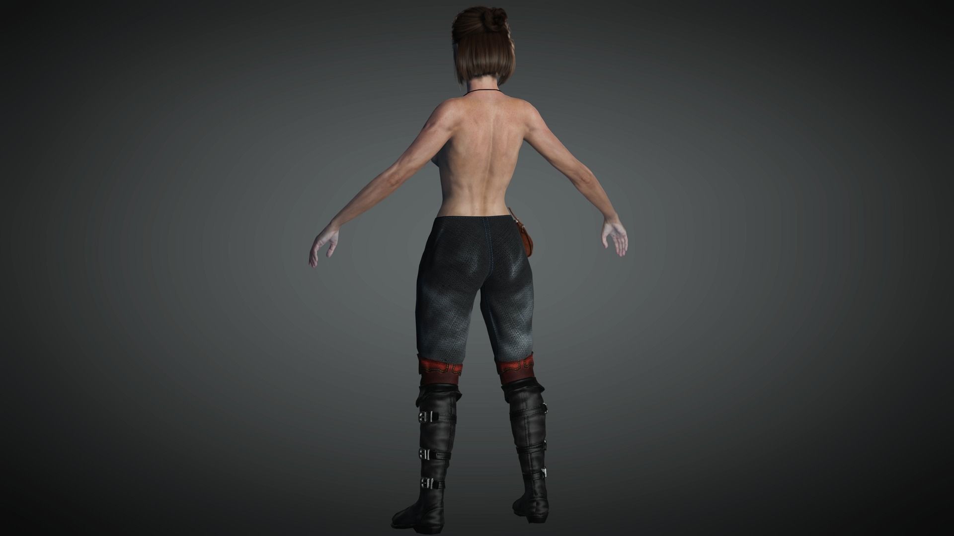 AAA Fantasy Female Character 19 Low-poly 3D model_21