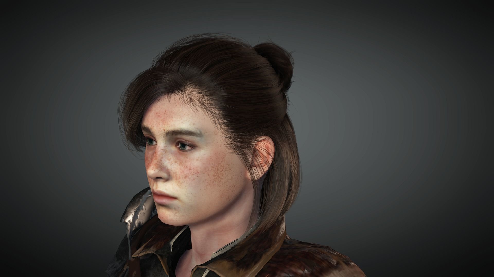 AAA Fantasy Female Character 19 Low-poly 3D model_35