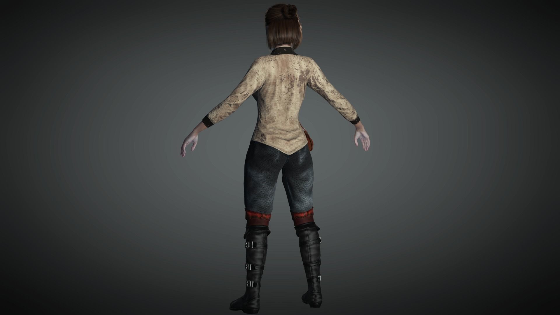 AAA Fantasy Female Character 19 Low-poly 3D model_22