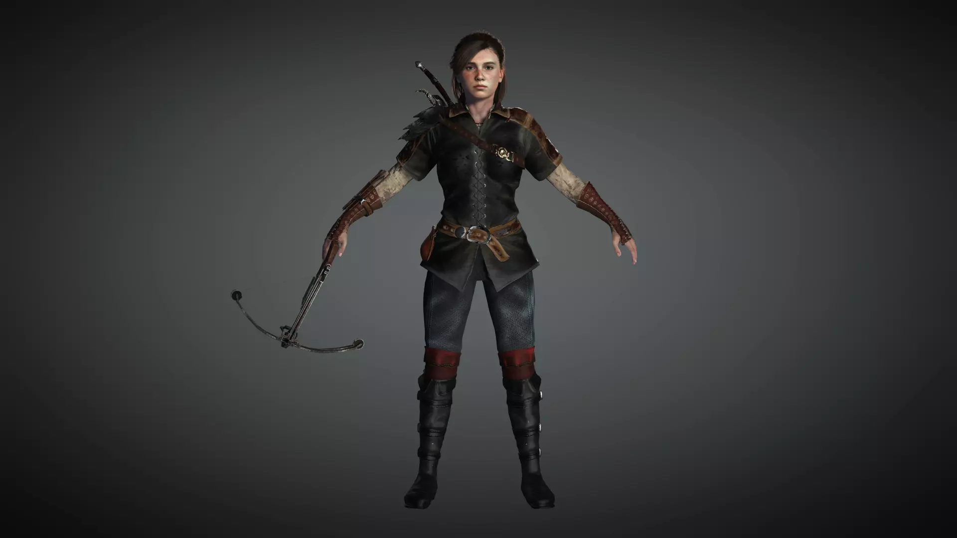 AAA Fantasy Female Character 19 Low-poly 3D model_0