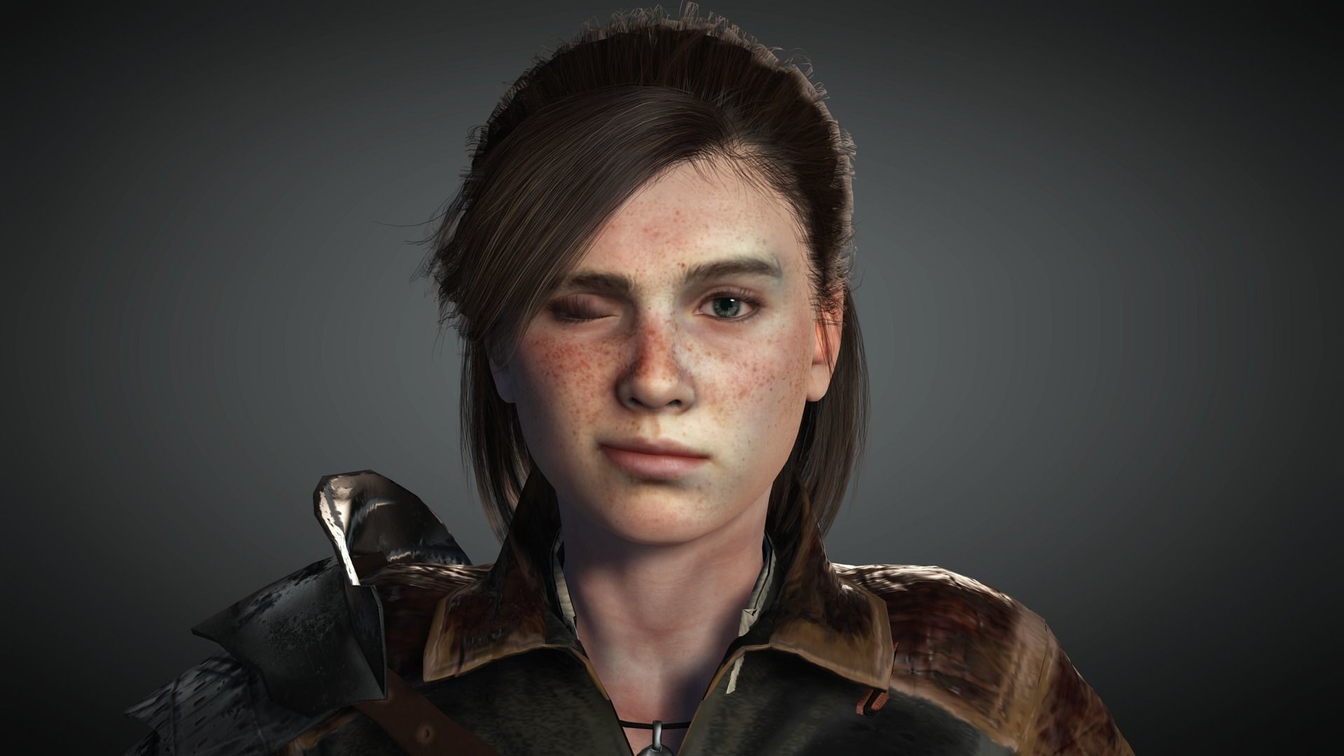 AAA Fantasy Female Character 19 Low-poly 3D model_31