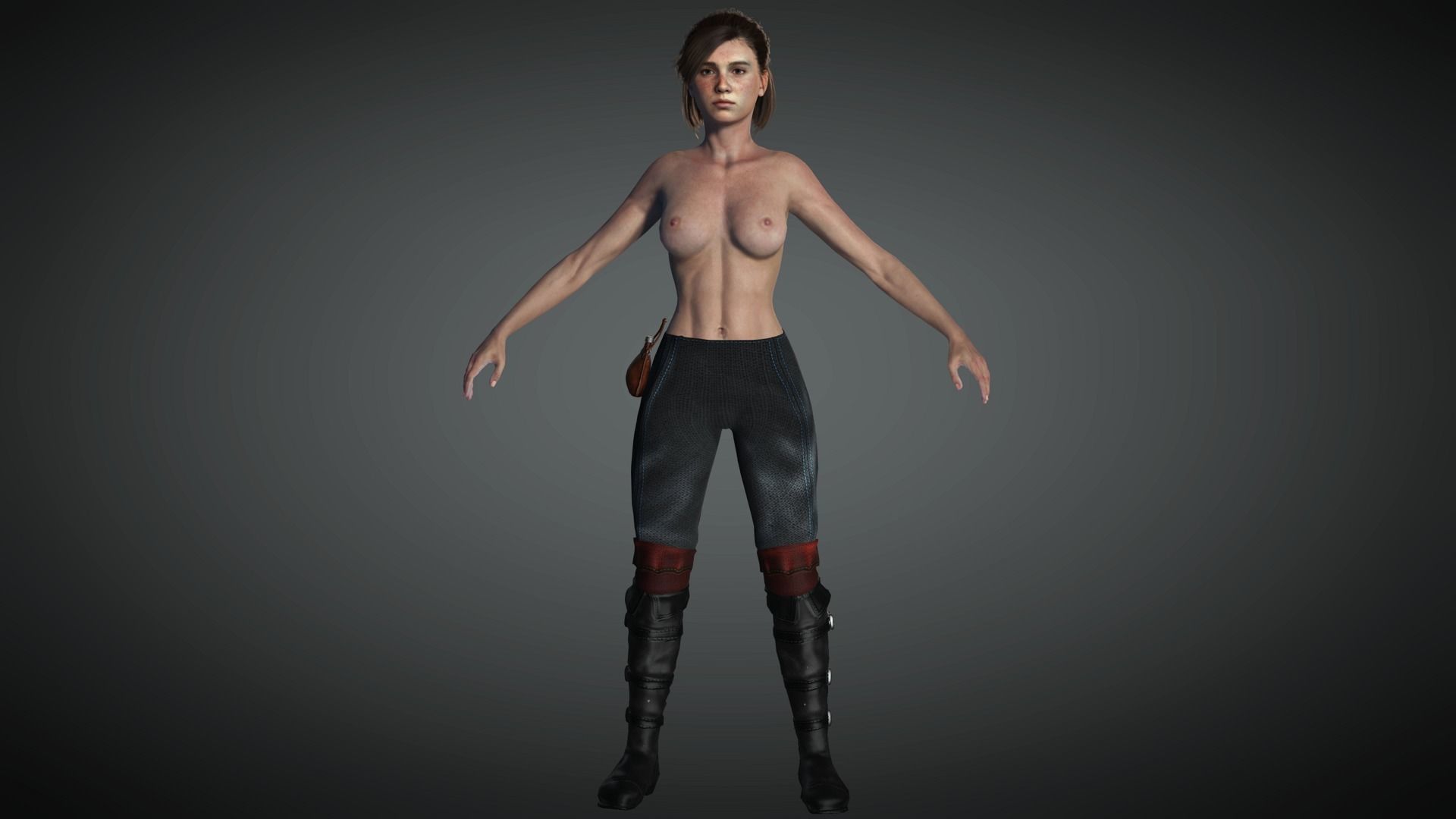 AAA Fantasy Female Character 19 Low-poly 3D model_9