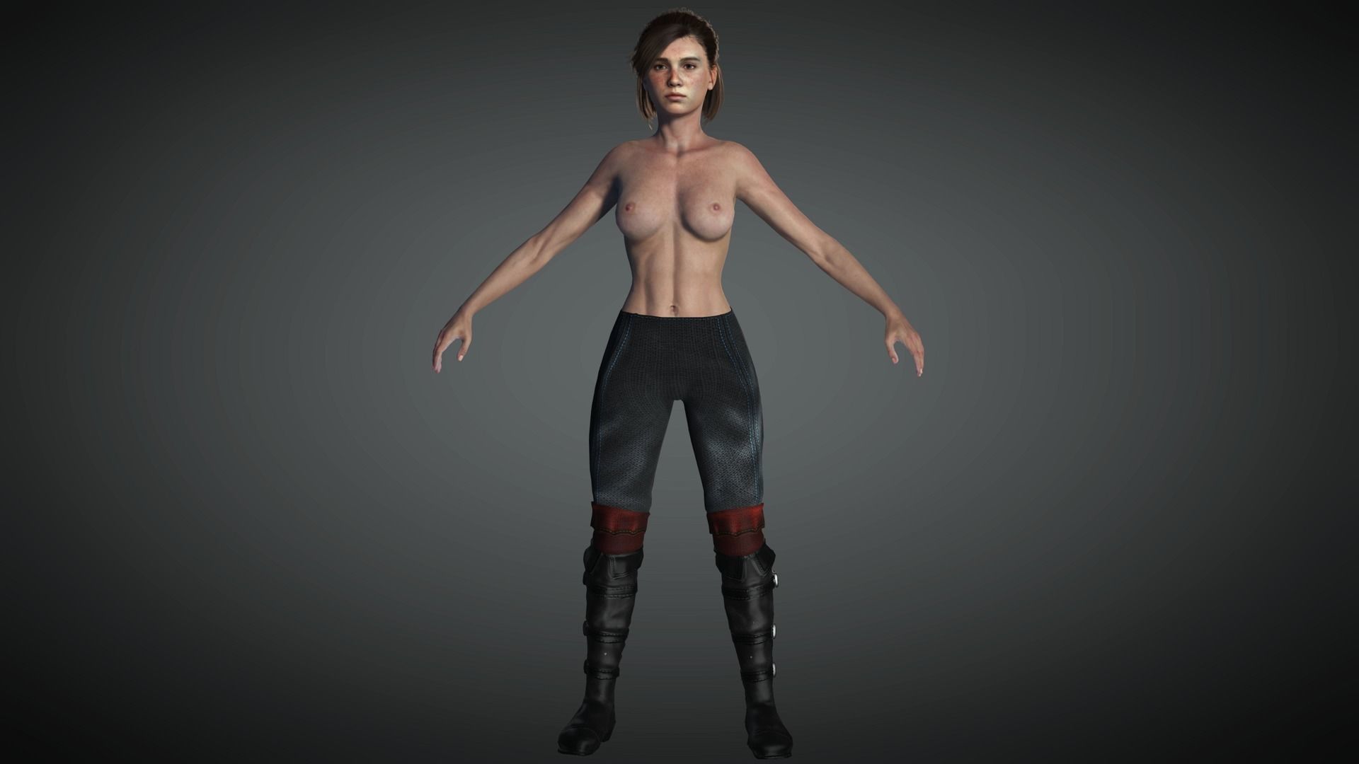 AAA Fantasy Female Character 19 Low-poly 3D model_10