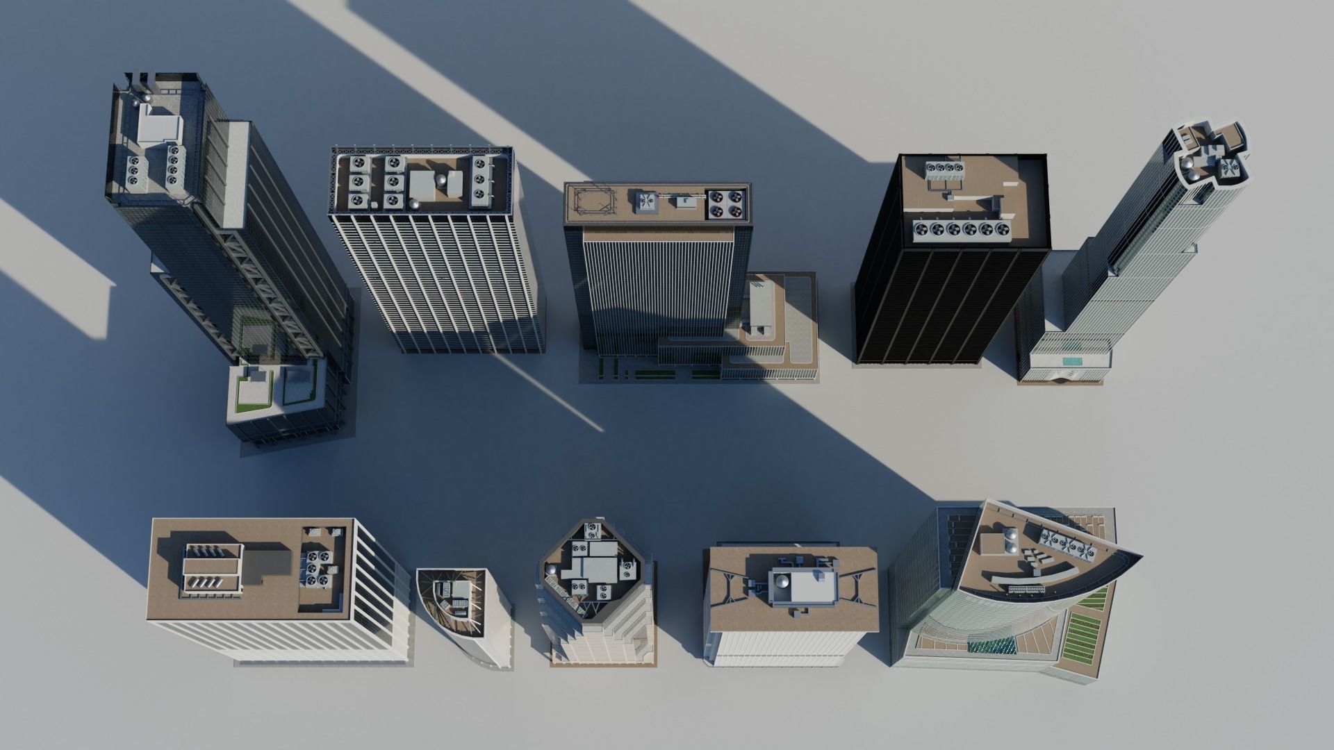 NYC Tall Skyscrapers v3 Low-poly 3D model_2