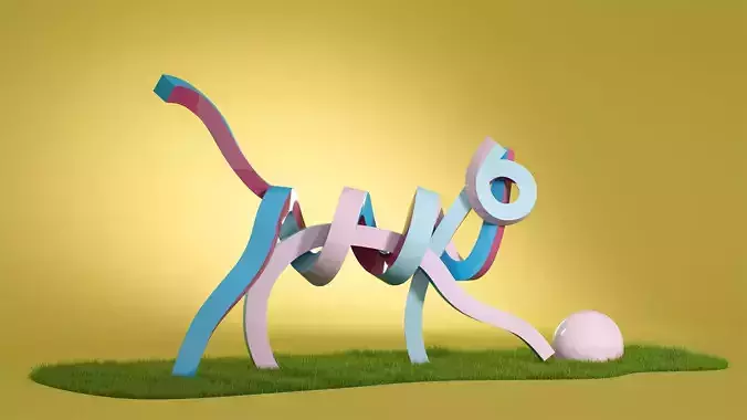 Cat With A Ball 2021