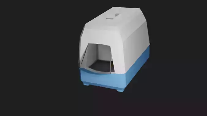 Lowpoly Cat Litter Box