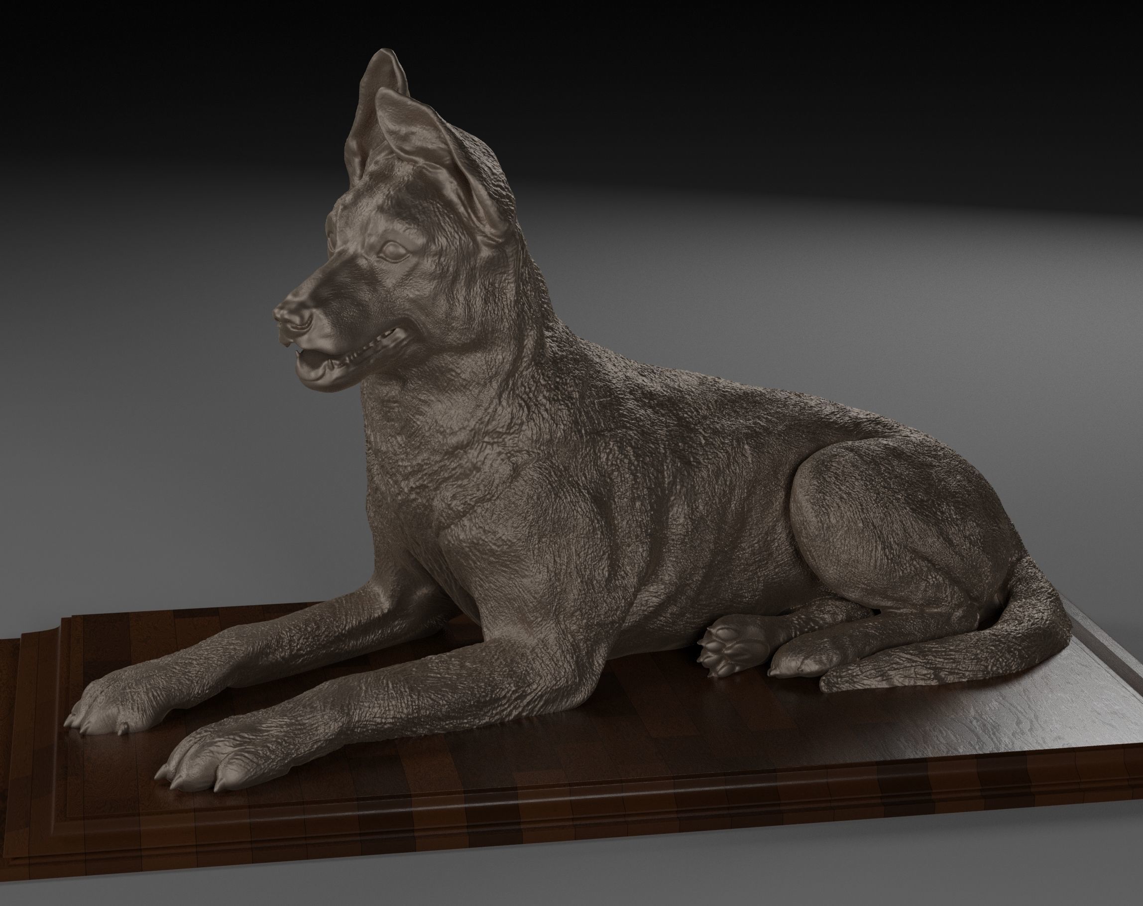 german shepherd 3D print model