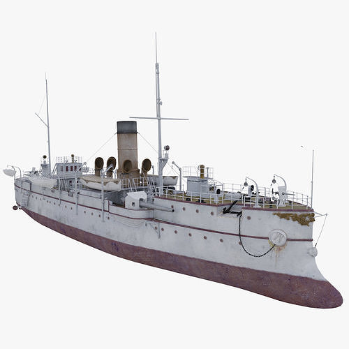 boat Brave Low-poly 3D model