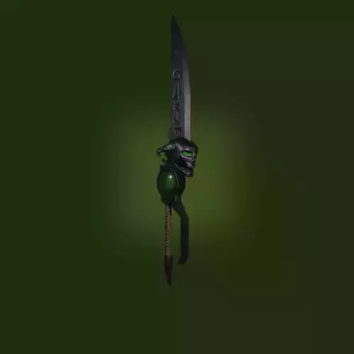Demon Sword weapon PBR low-poly game ready