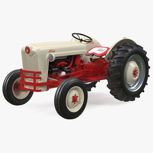 Ford NAA Golden Jubilee 1953 Vintage Tractor 3D model