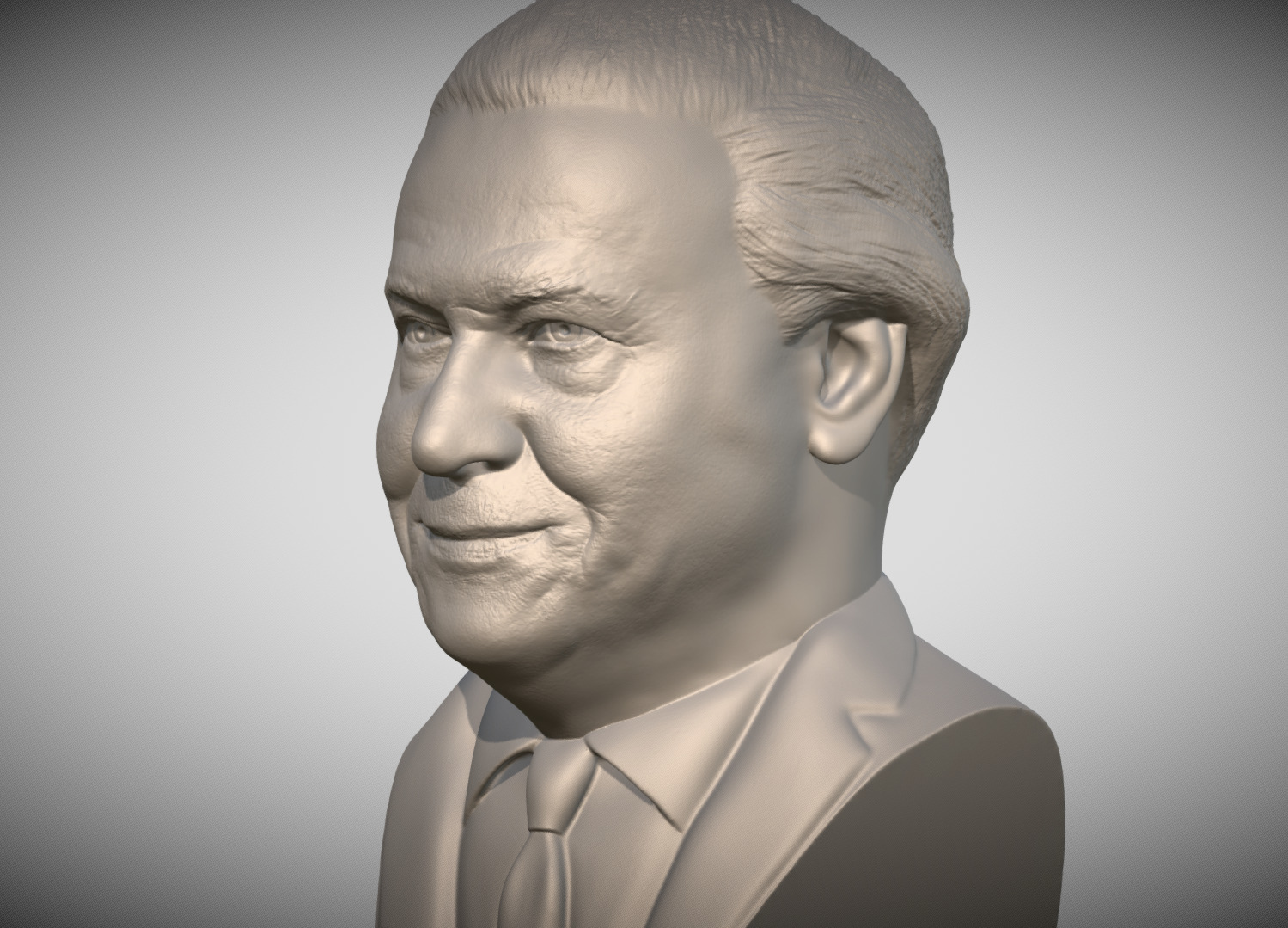 Sir David Attenborough bust for 3D printing 3D print model_4
